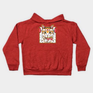 Kitty Loves Ramn Bowls Kids Hoodie